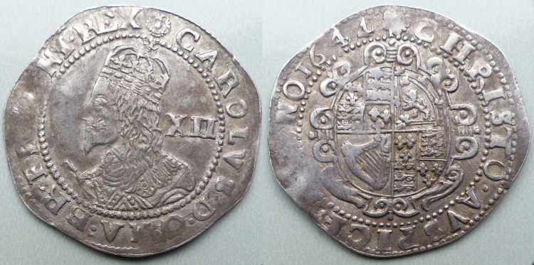Charles I 1644 Exeter Shilling
